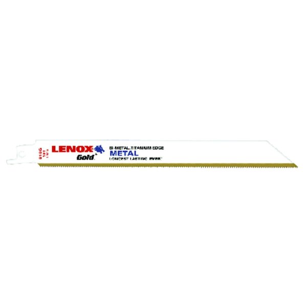 Irwin Lenox Gold 8 in. Bi-Metal Reciprocating Saw Blade 18 TPI 5 pk 21070818GR